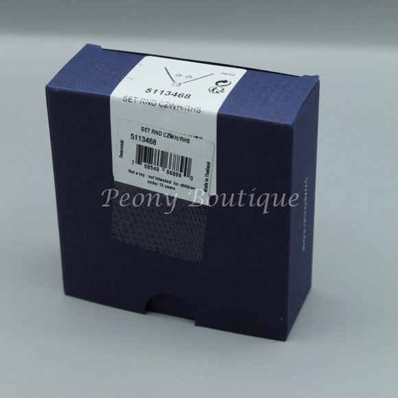 Swarovski 5113468 Angelic earrings necklace jewelry fashion set round dainty - Picture 7 of 14